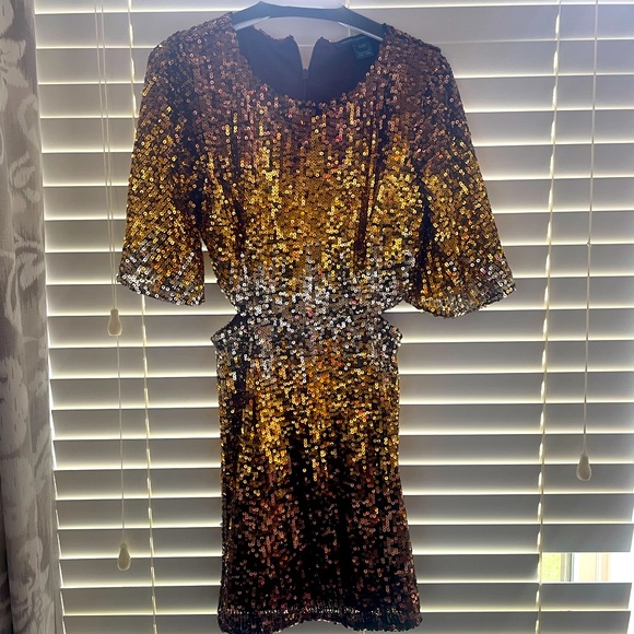 French connection estari sequin cut out dress - Picture 6 of 6